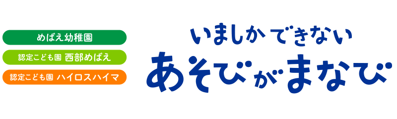 めばえ幼稚園 認定こども園 西部めばえ 認定こども園 ハイロスハイマ いましかできない あそびがまなび